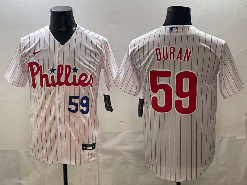 Men 2026 Philadelphia Phillies #59 Duran White Game Nike MLB Jersey 006->->MLB Jersey